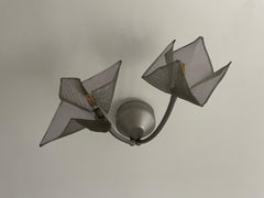 Rare Post Modern Mesh Flowers Design Single Sconce, 1980s, Belgium