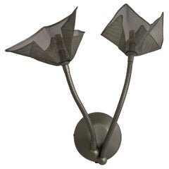 Rare Post Modern Mesh Flowers Design Single Sconce, 1980s, Belgium