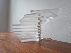 Rare Postmoderm Lucite Table Lamp Ikea, Sweden, 1980s