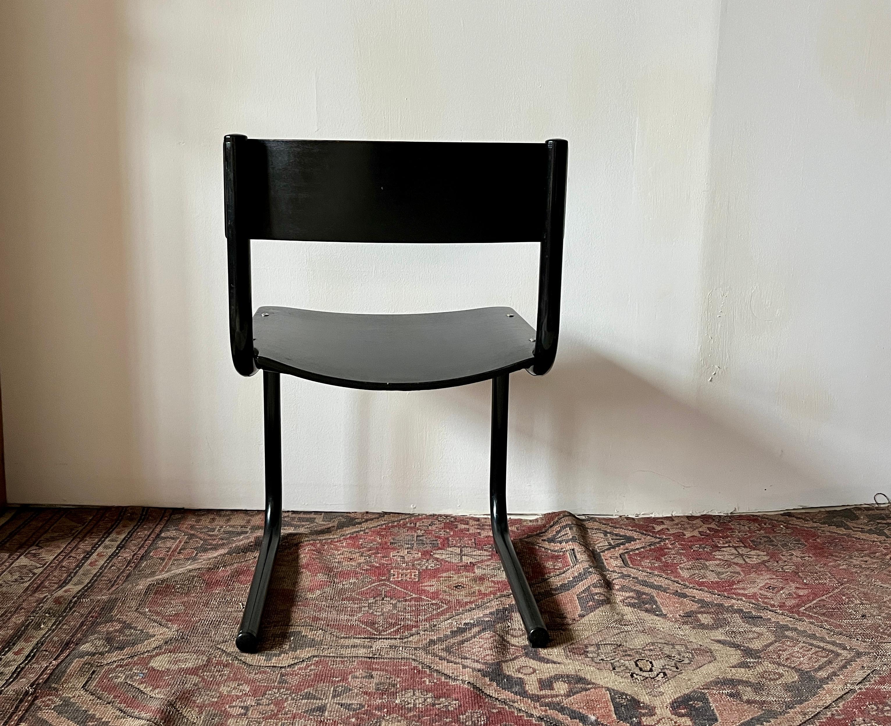 Danish Rare Postmodern Cantilever Bentwood Chair by Randers, Scandinavian Modern For Sale
