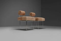 Rare poltroncine postmoderne in pelle di mucca di Fritz Brückner, Germania anni '80