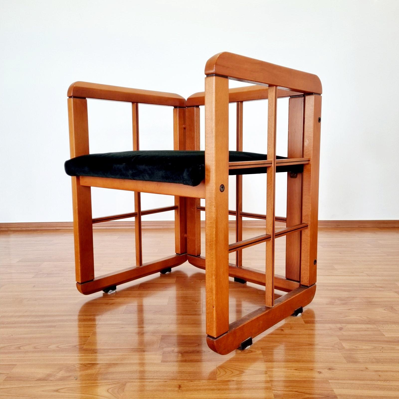Italian Postmodern Armchair, Design by Franco Poldaretti Caccia Alla Volpe, Italy 80s For Sale
