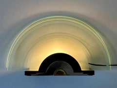 Rare Postmodern Table Lamp 'Rising Sun' by Metalarte Spain 1980s