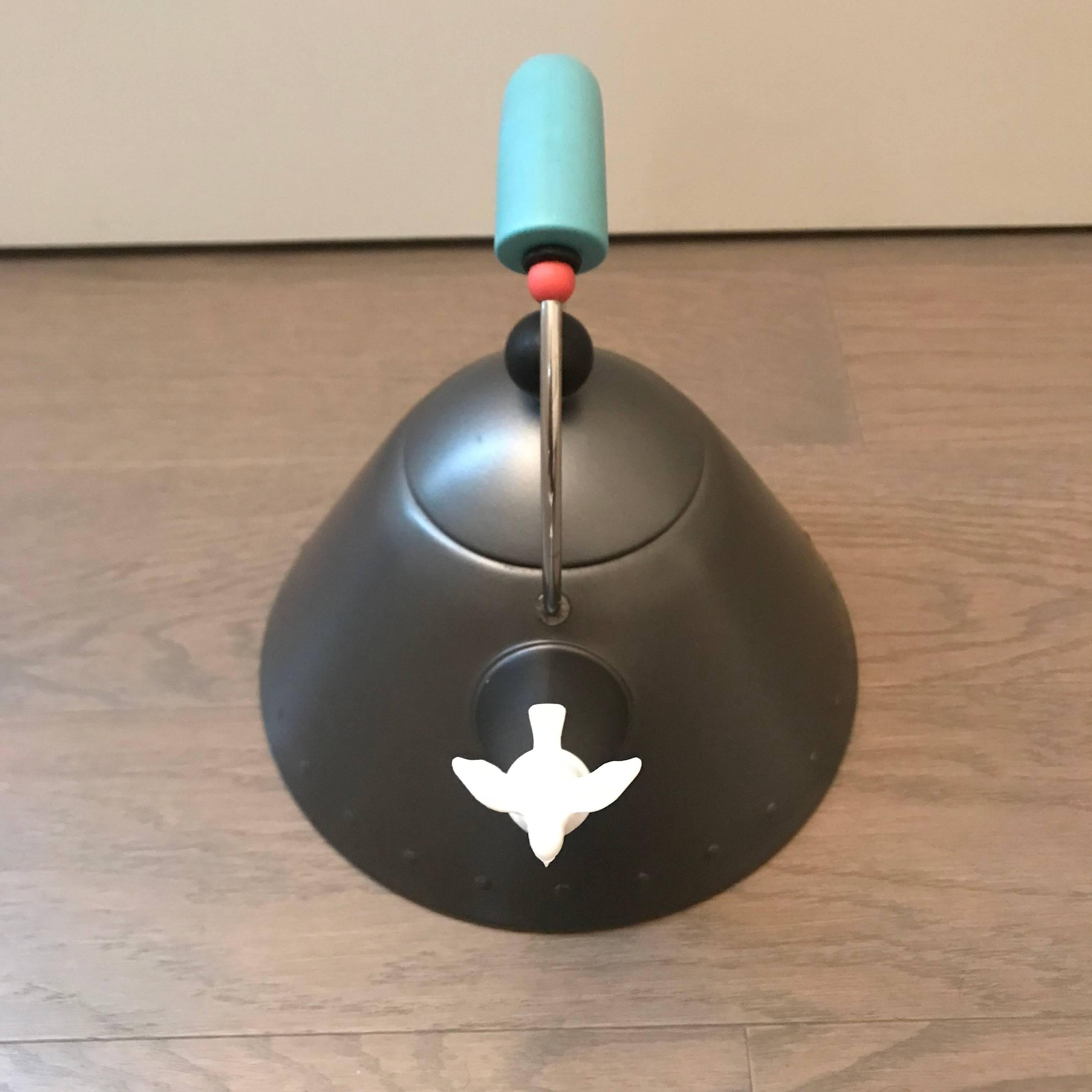 Rare Postmodern Tea Kettle “9093 Kettle” by Michael Graves for Alessi In Good Condition In Miami, FL