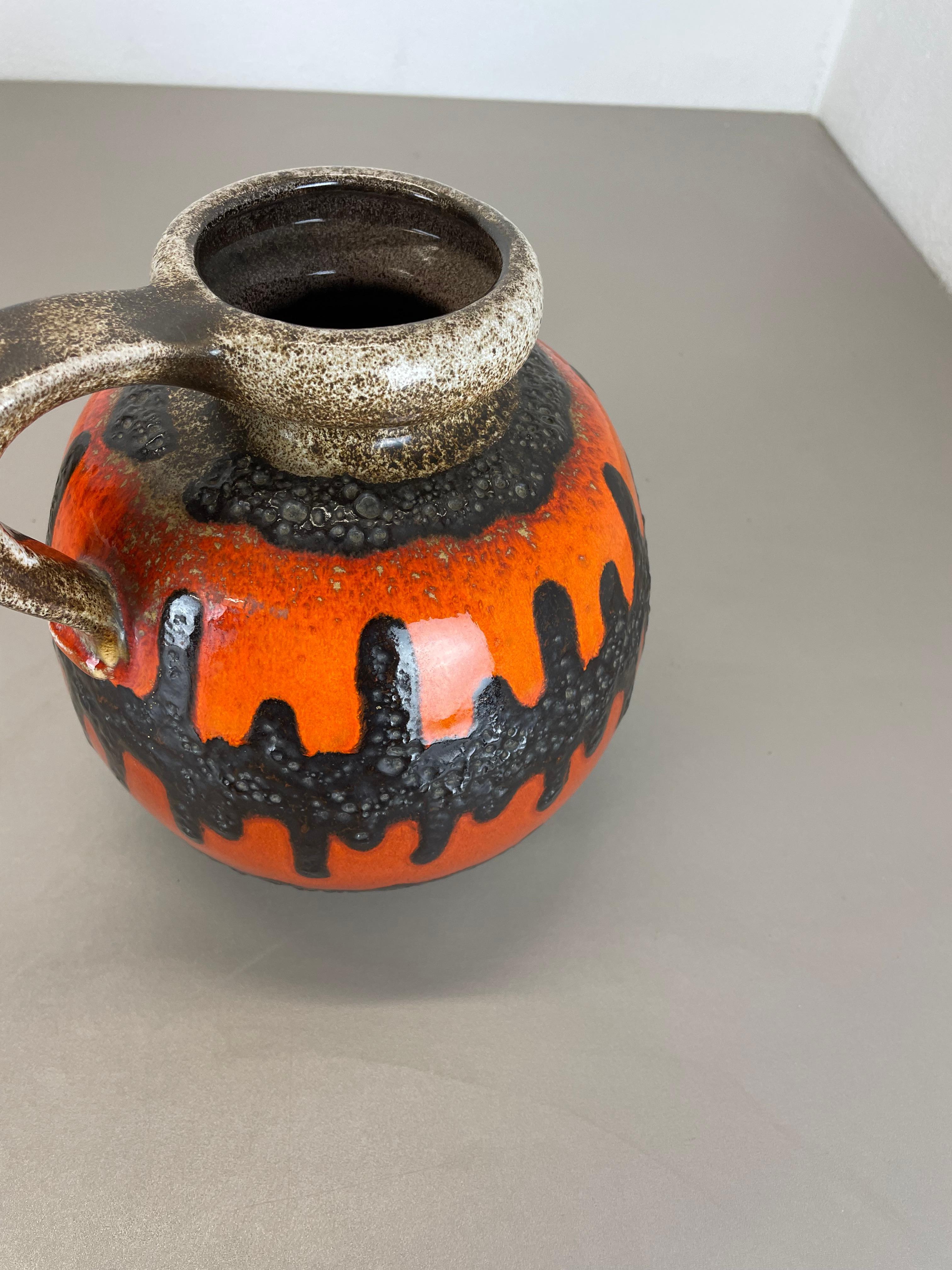 rare Pottery Super Color Fat Lava Multi-Color 484 Vase Scheurich WGP, 1970s For Sale 3