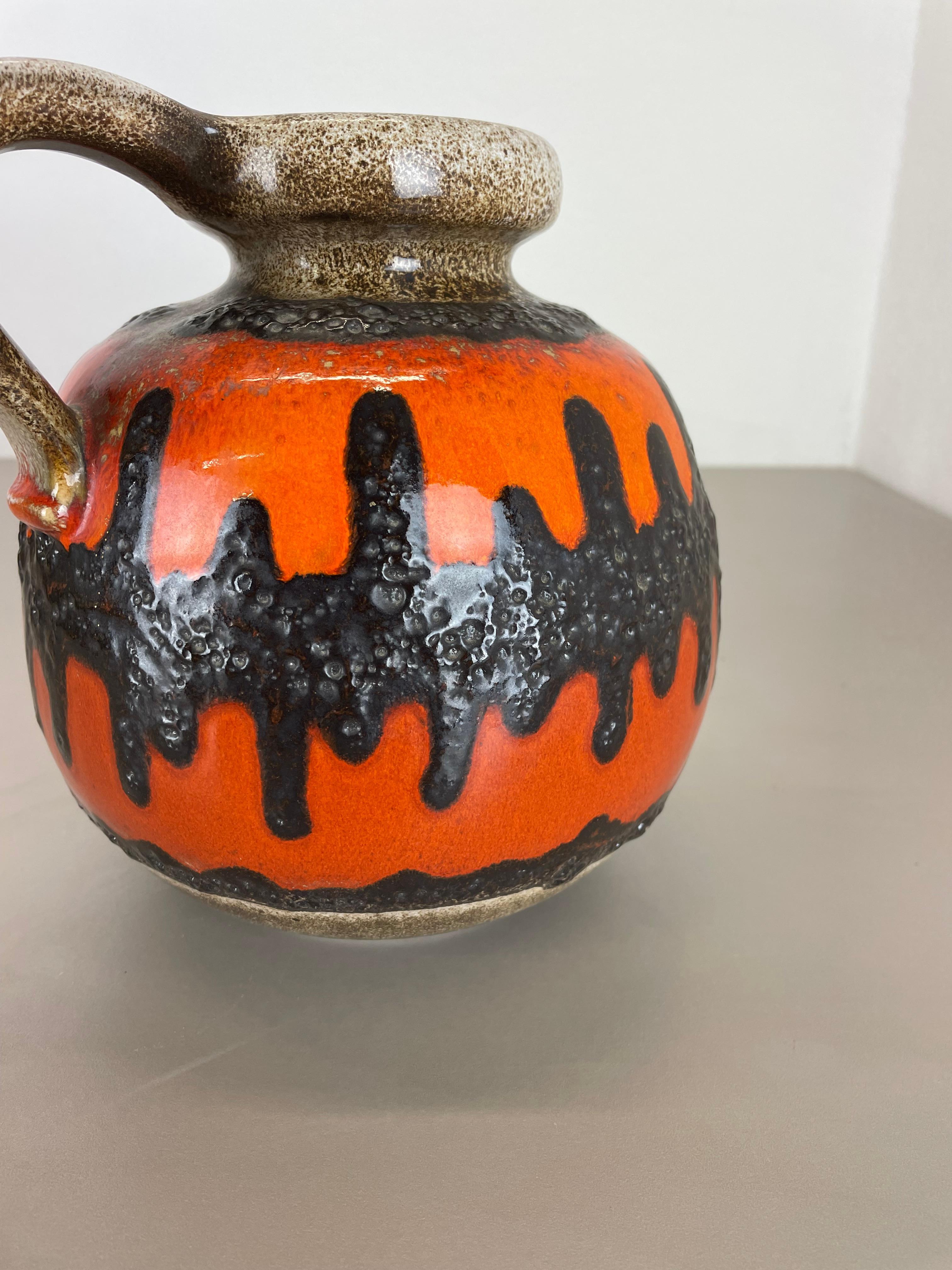 rare Pottery Super Color Fat Lava Multi-Color 484 Vase Scheurich WGP, 1970s For Sale 4