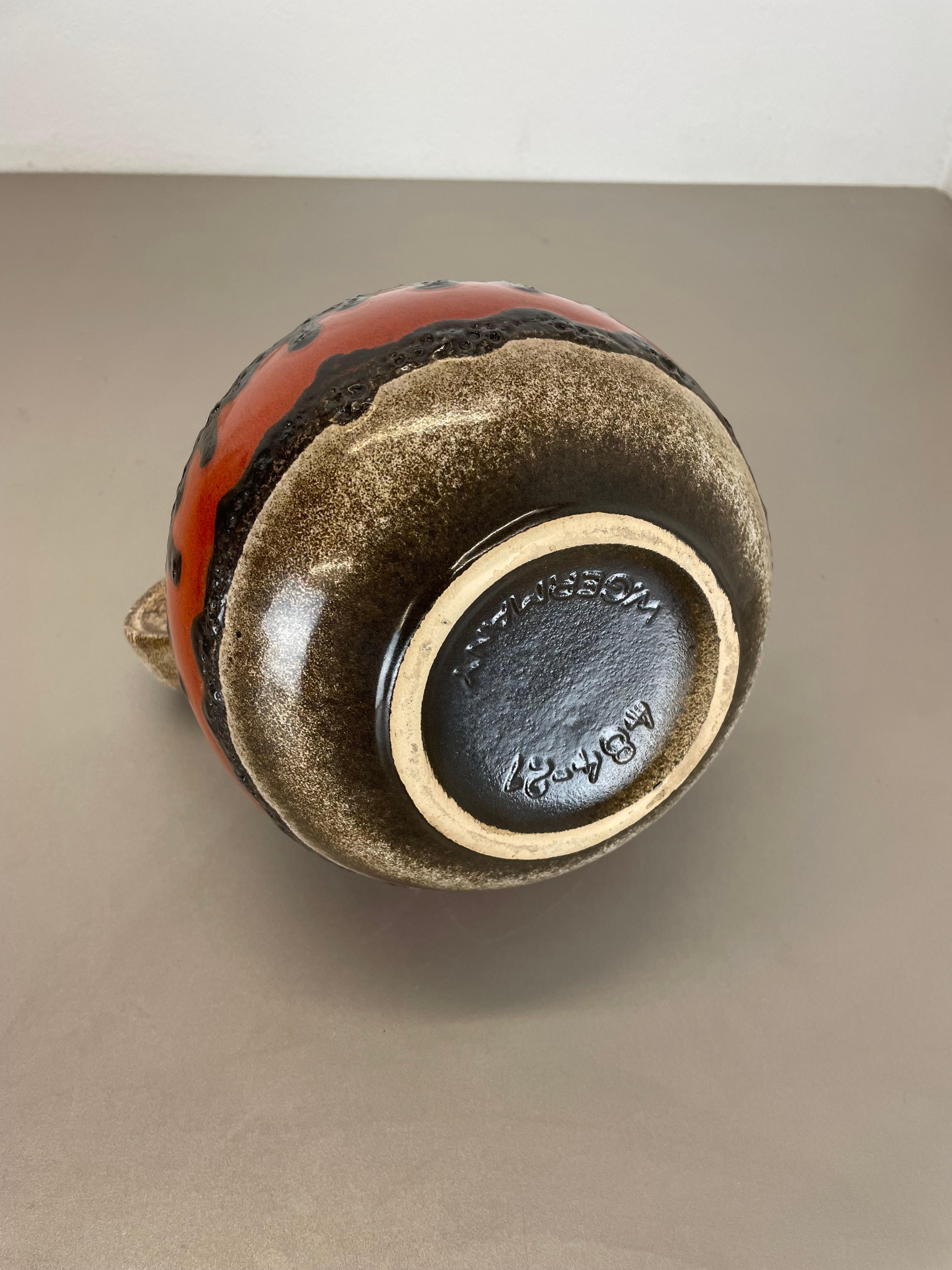 rare Pottery Super Color Fat Lava Multi-Color 484 Vase Scheurich WGP, 1970s For Sale 7
