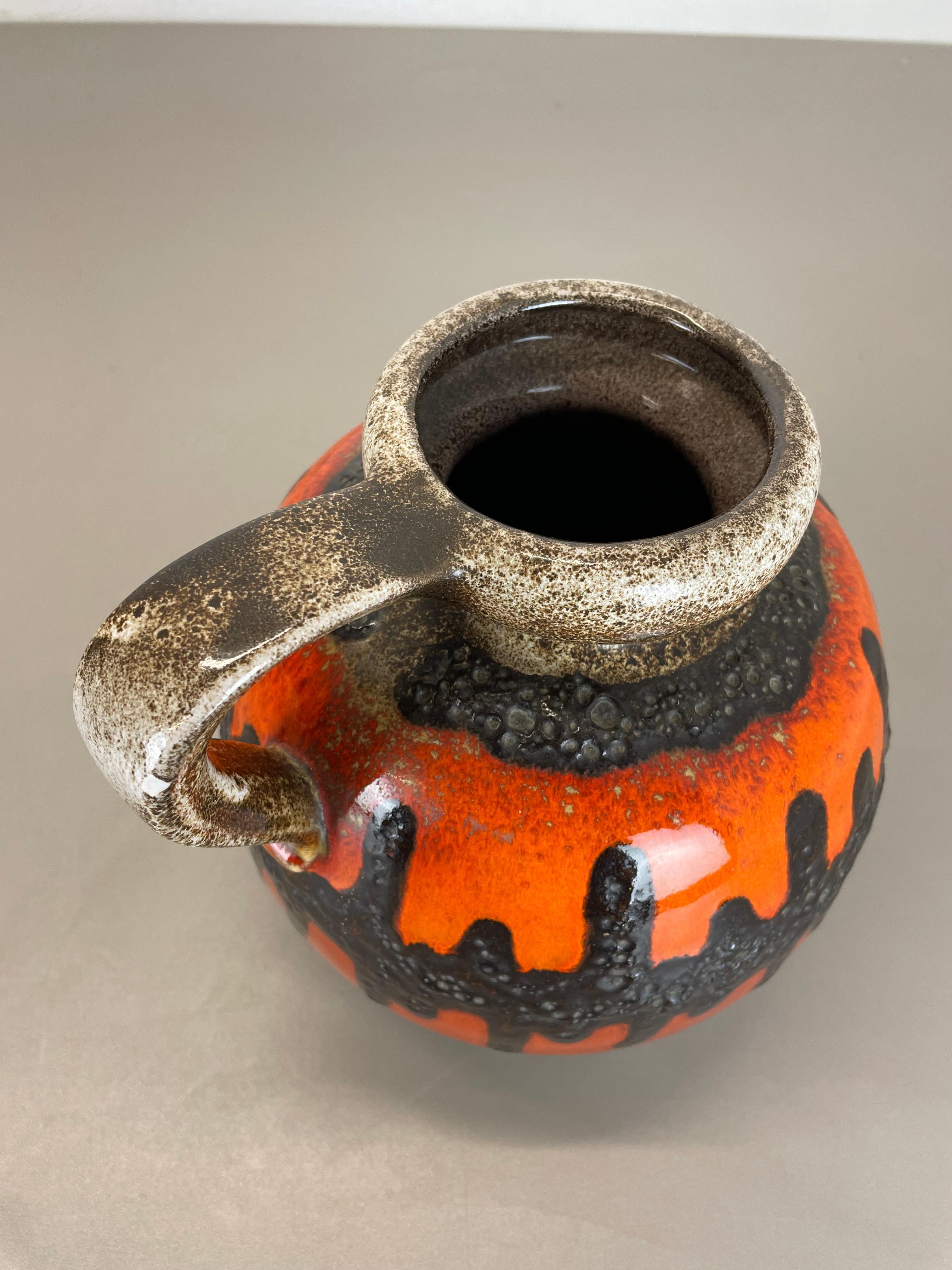 rare Pottery Super Color Fat Lava Multi-Color 484 Vase Scheurich WGP, 1970s For Sale 2