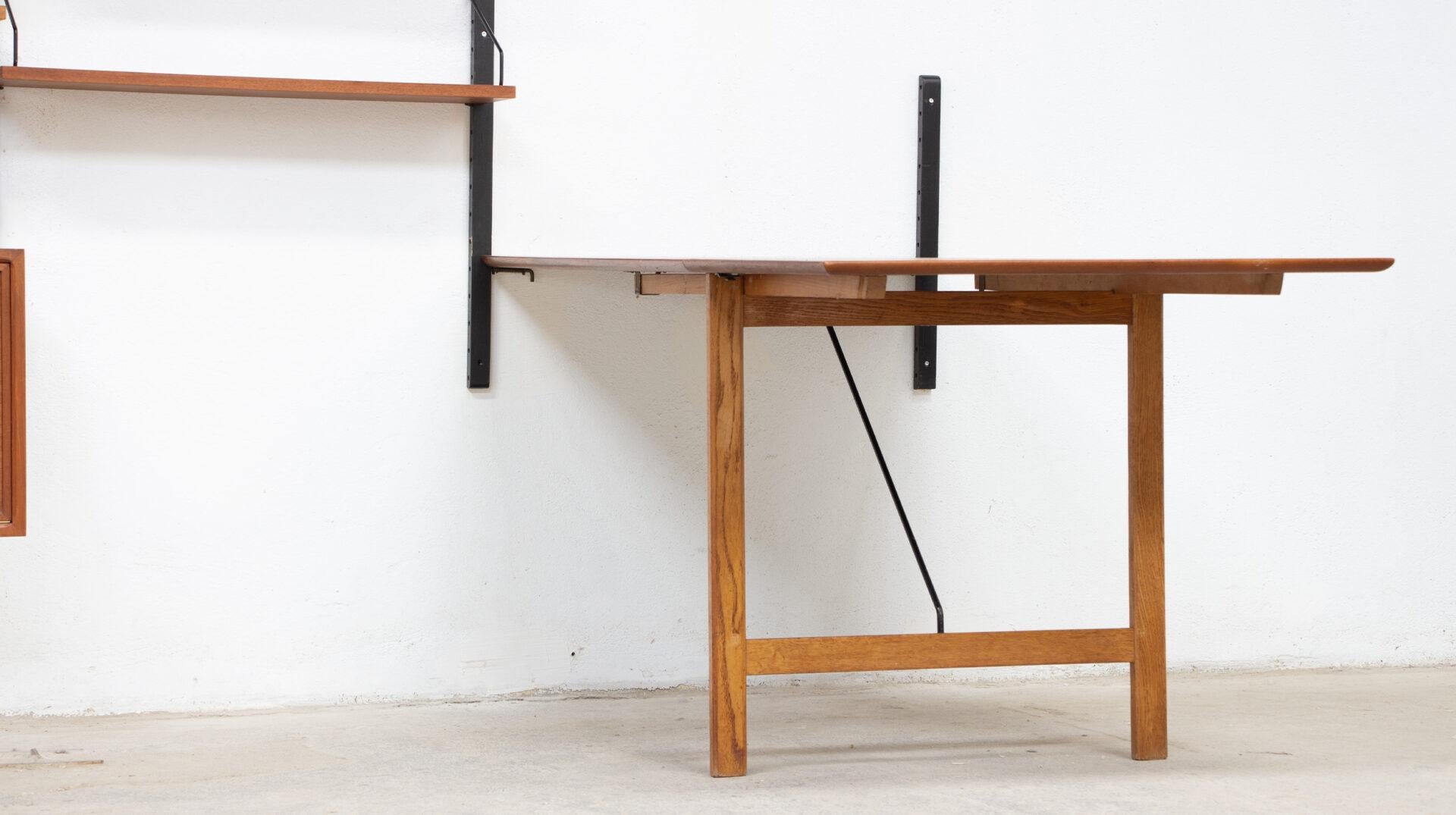 Rare Poul Cadovius Royal system Bookcase with drop-leaf Table, 1960’s en venta 5