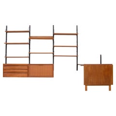 Vintage Rare Poul Cadovius Royal system Bookcase with drop-leaf Table, 1960’s