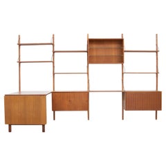 Seltenes Poul Cadovius Royal System Bücherregal mit ausziehbarem Tisch, 1960er Jahre