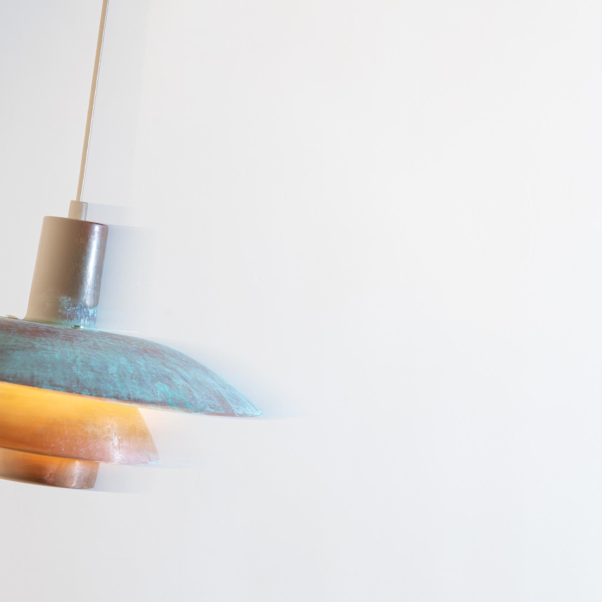 Seltene Poul Henningsen PH-Lampe aus Kupfer mit schöner Patina, 1950er Jahre 2