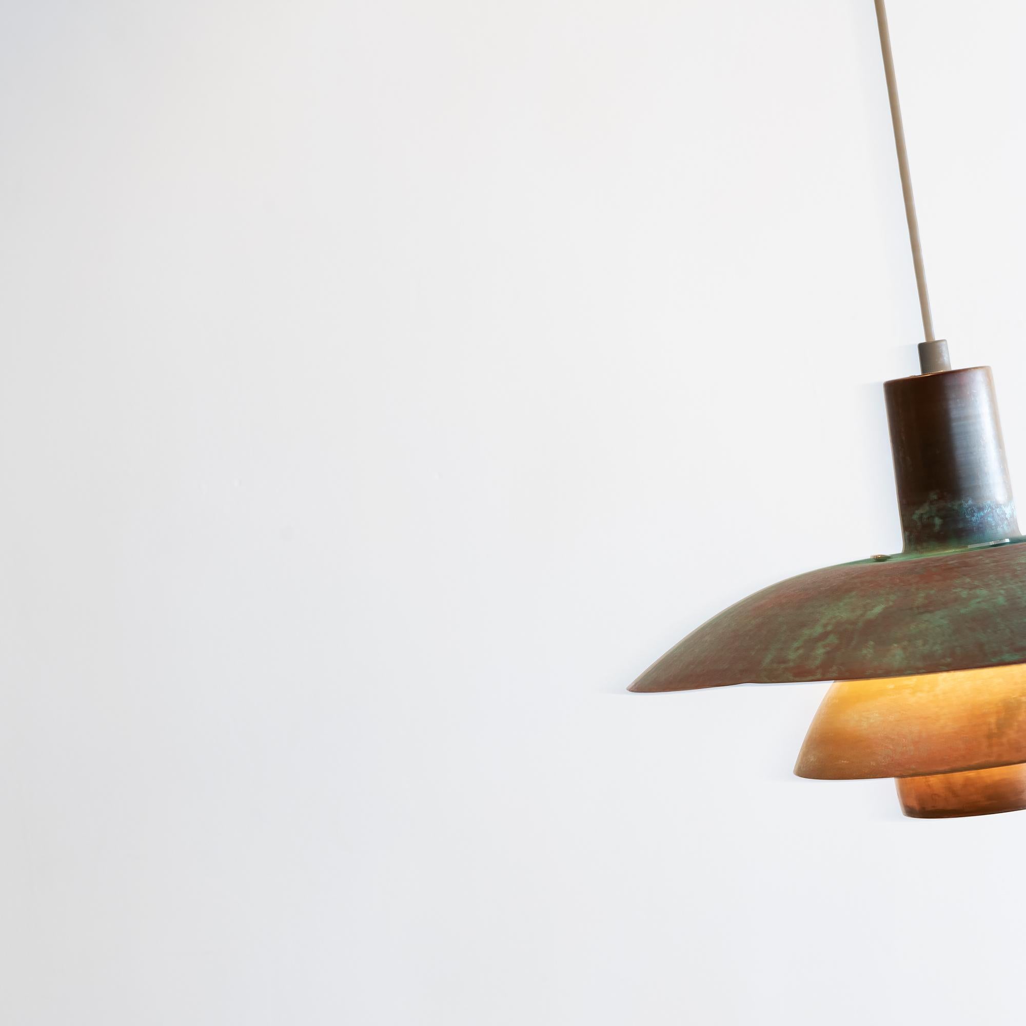 Seltene Poul Henningsen PH-Lampe aus Kupfer mit schöner Patina, 1950er Jahre 3