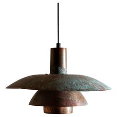 Seltene Poul Henningsen PH-Lampe aus Kupfer mit schöner Patina, 1950er Jahre