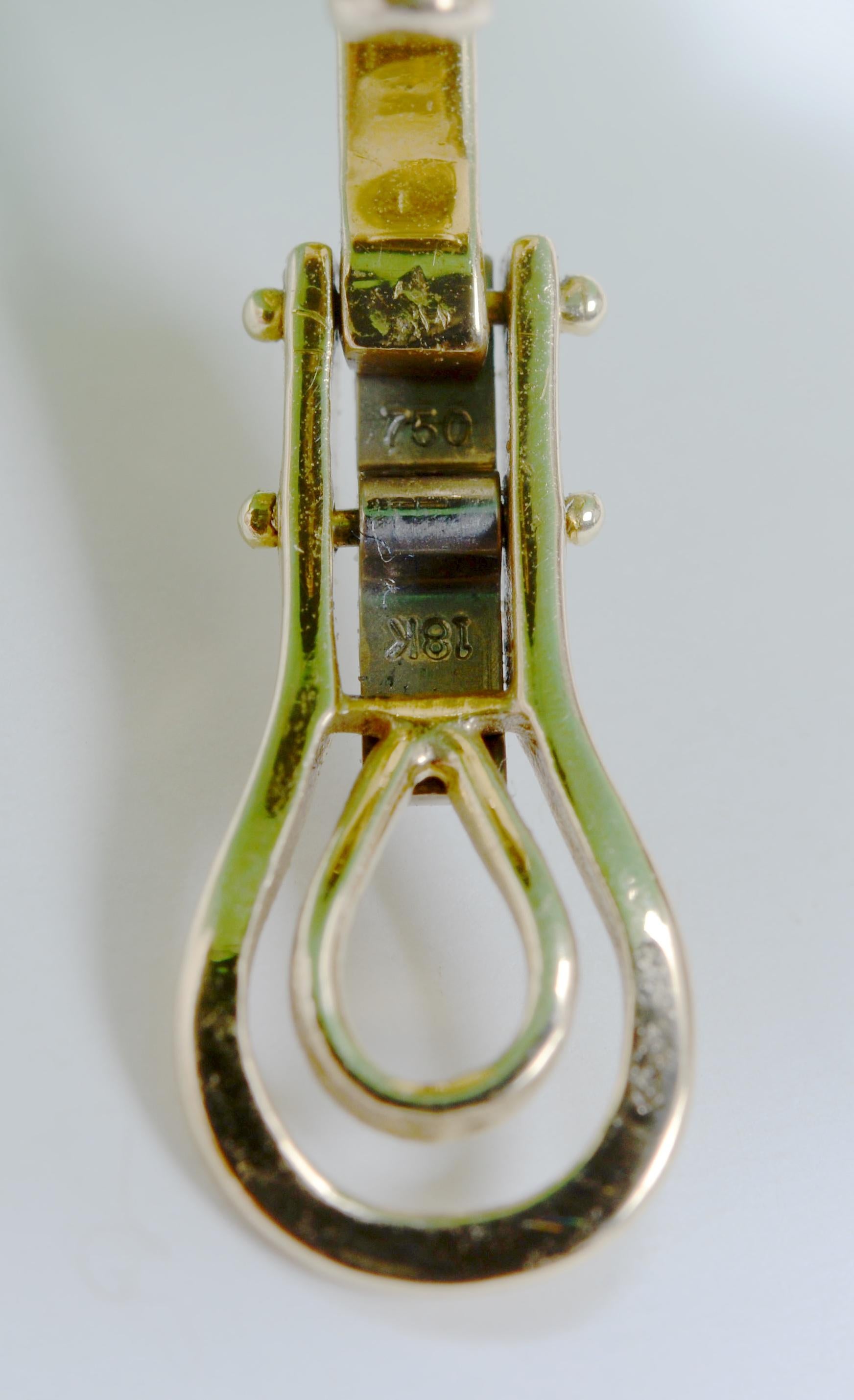 Seltene Pr von 18K & Multi-Stein-Ohrclips von Bettina Gabetti für Seaman Schepps, selten 1