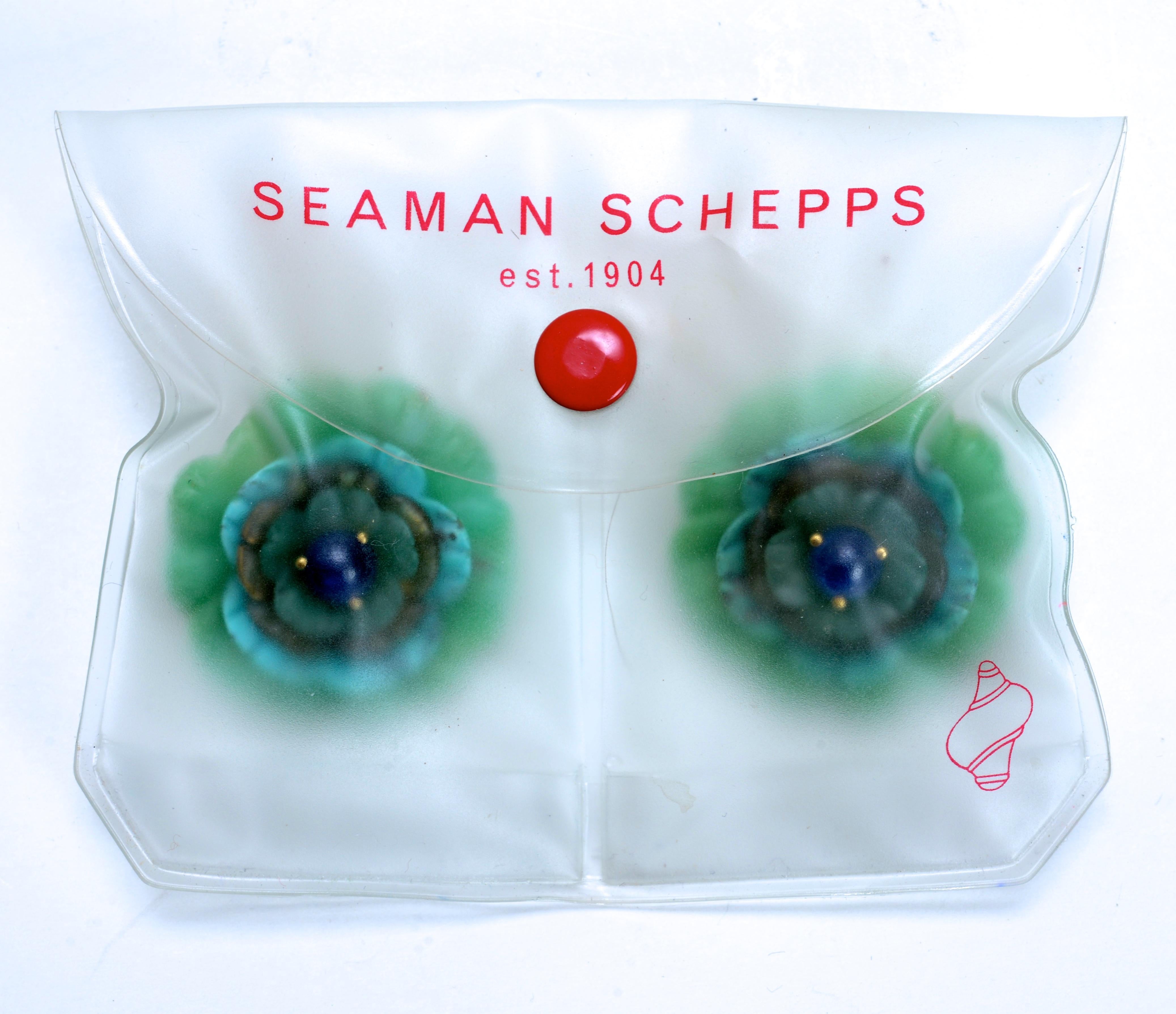 Seltene Pr von 18K & Multi-Stein-Ohrclips von Bettina Gabetti für Seaman Schepps, selten 3