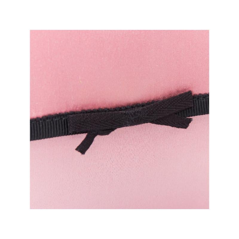 rara PRADA 2003 Vintage bebé seda satén negro grosgrain arco cadena bolso de hombro en venta 2