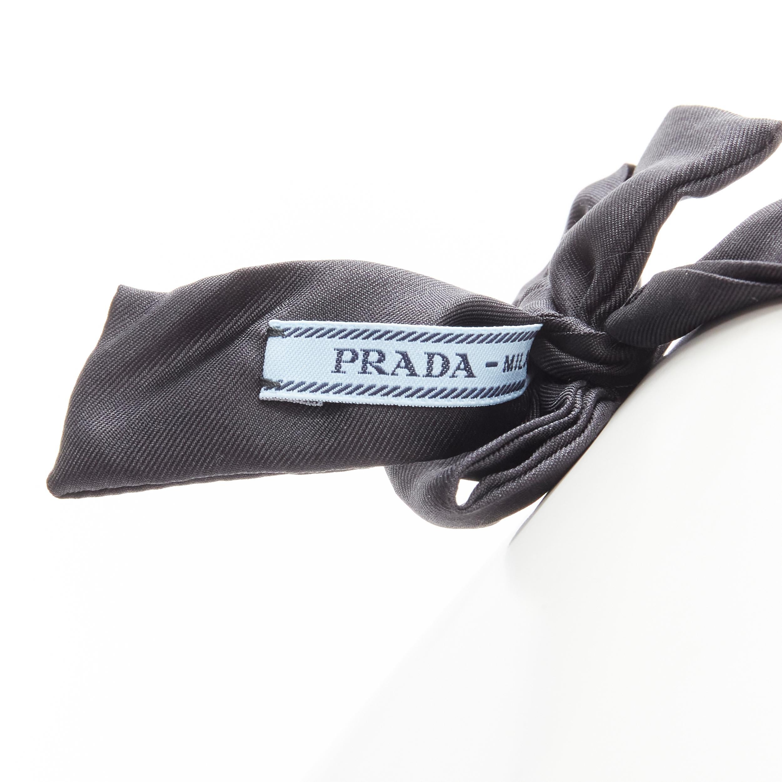 rare PRADA 2017 Runway Punk bat pendant bead embellished black tie choker 1