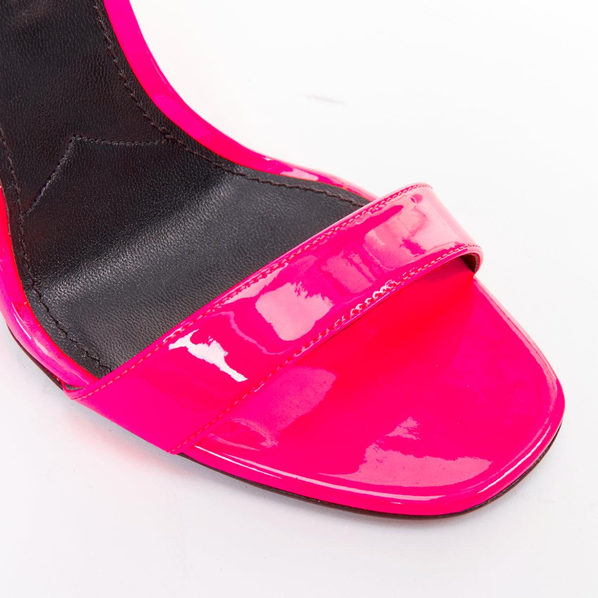 selten PRADA 2018 Flame Wedge neon pink patent Fire Absatz Sandale EU37 im Angebot 2