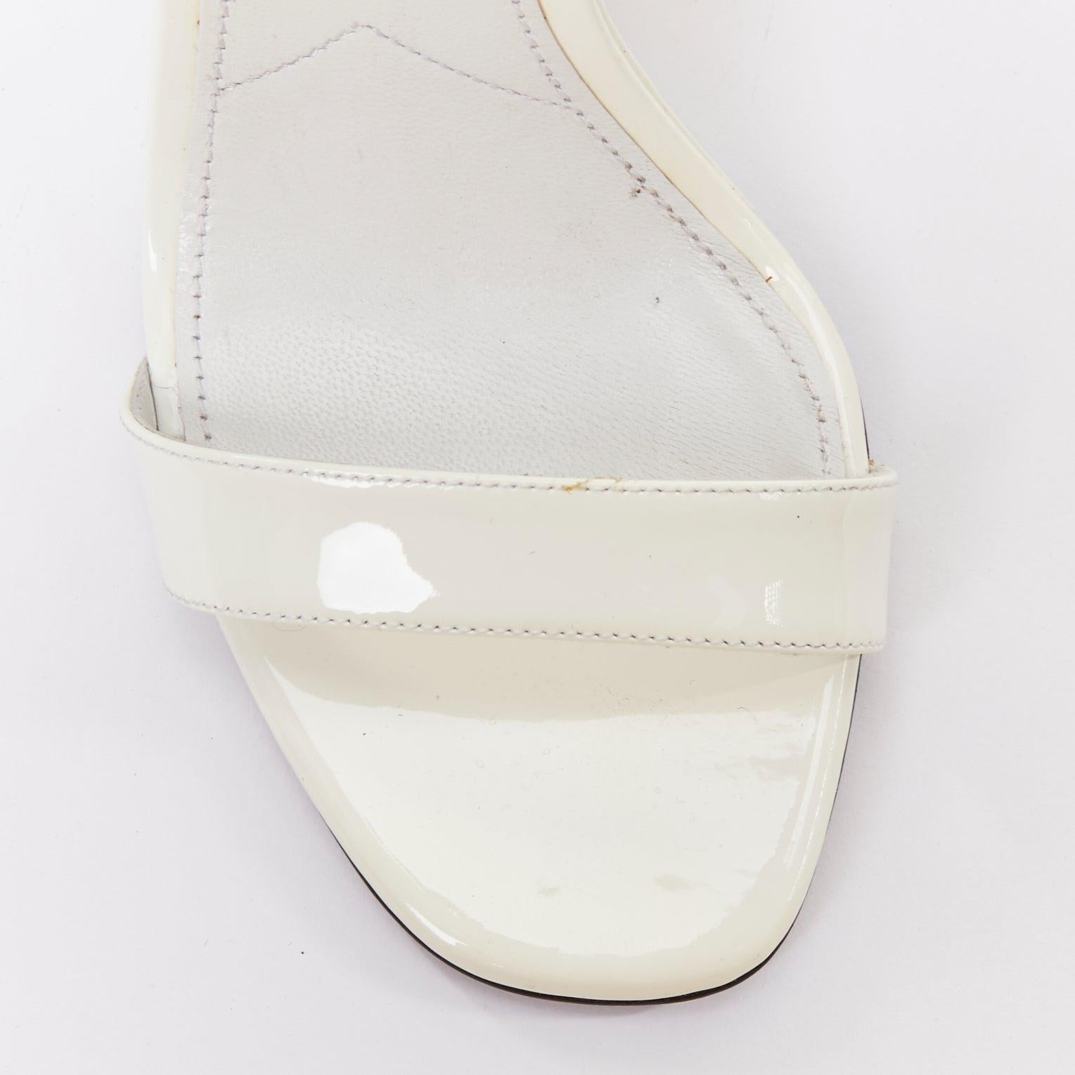 rare PRADA 2018 Flame Wedge white neon green patent Fire heel sandal EU37 en venta 1