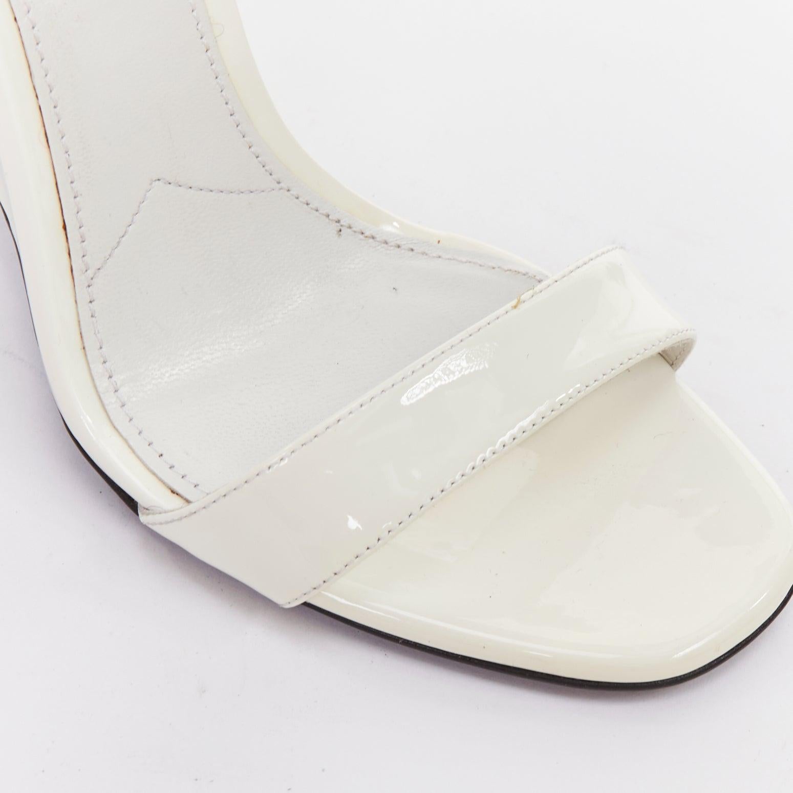 rare PRADA 2018 Flame Wedge white neon green patent Fire heel sandal EU37 en venta 4