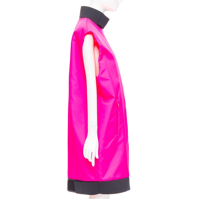 neon vest dress Oversized Denim Vest + Neon Cami Dress