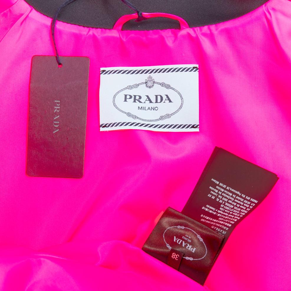 raro PRADA 2018 Runway Look48 rosa neon rosso abito gilet con zip IT38 XS Celine Dion in vendita 3