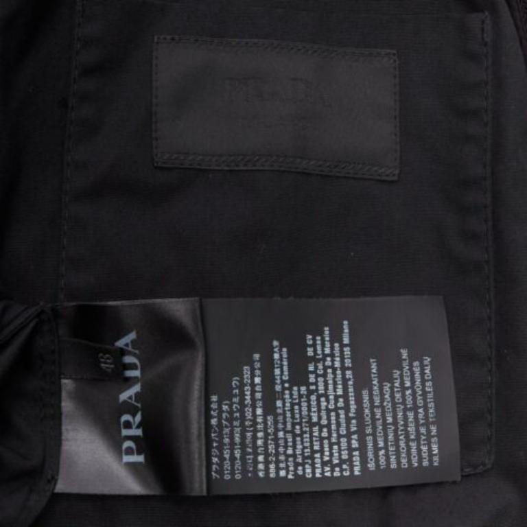rare PRADA 2018 white comics eye logo rubber patch black cotton jumpsuit IT48 M 4