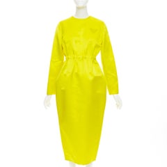 rare PRADA 2022 Runway duchess open back internal cinched belted dress IT40 S