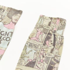 rare PRADA Comic print cotton long socks
