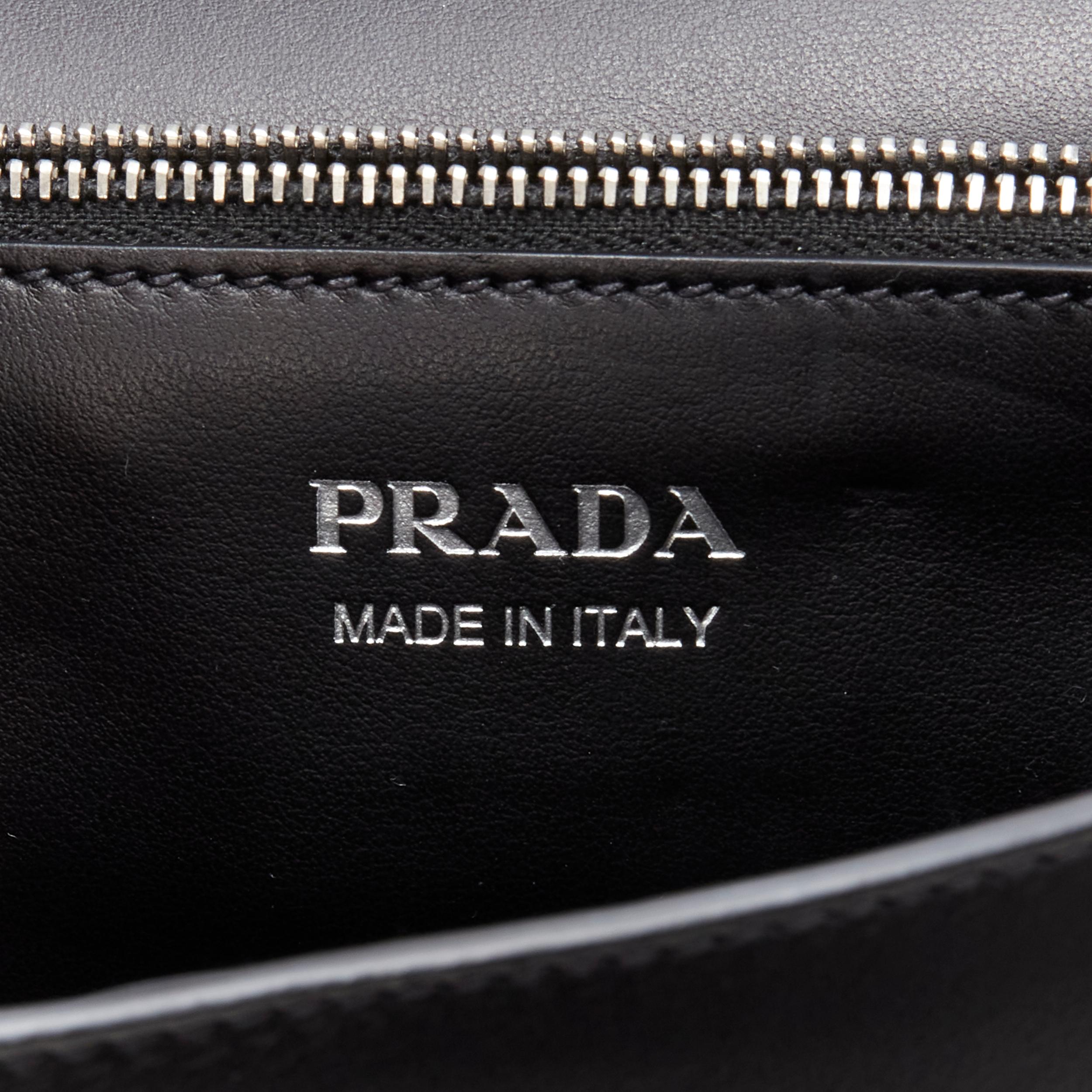 rare PRADA Elektra floral punk buckle pink silver studded flap crossbody bag 2
