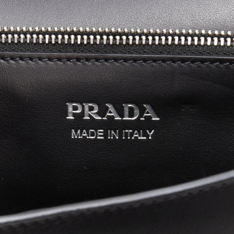 rare PRADA Elektra floral punk buckle pink silver studded flap crossbody bag For Sale 5