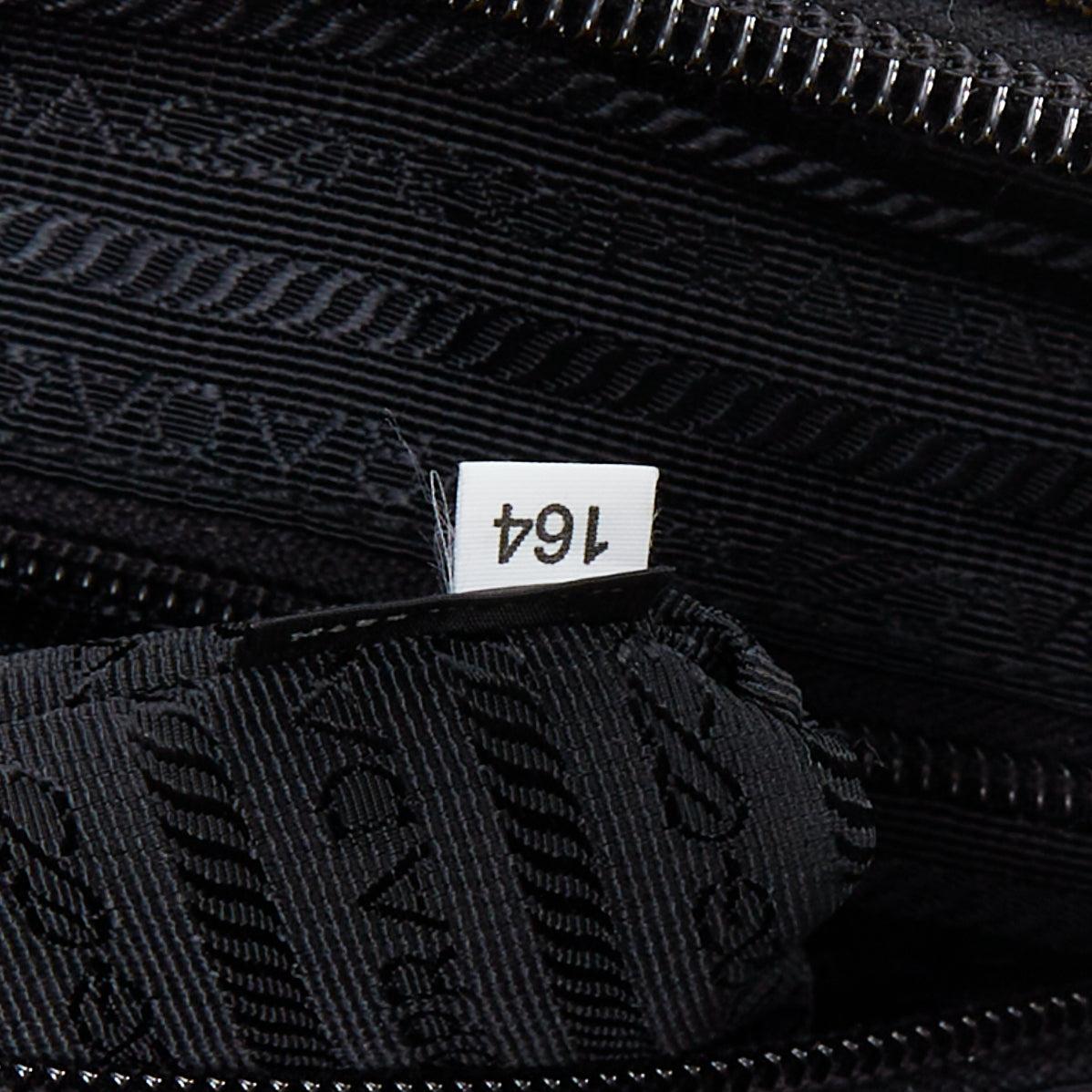 raro PRADA Vintage marrone nero stampa check logo triangolo zaino in nylon in vendita 6