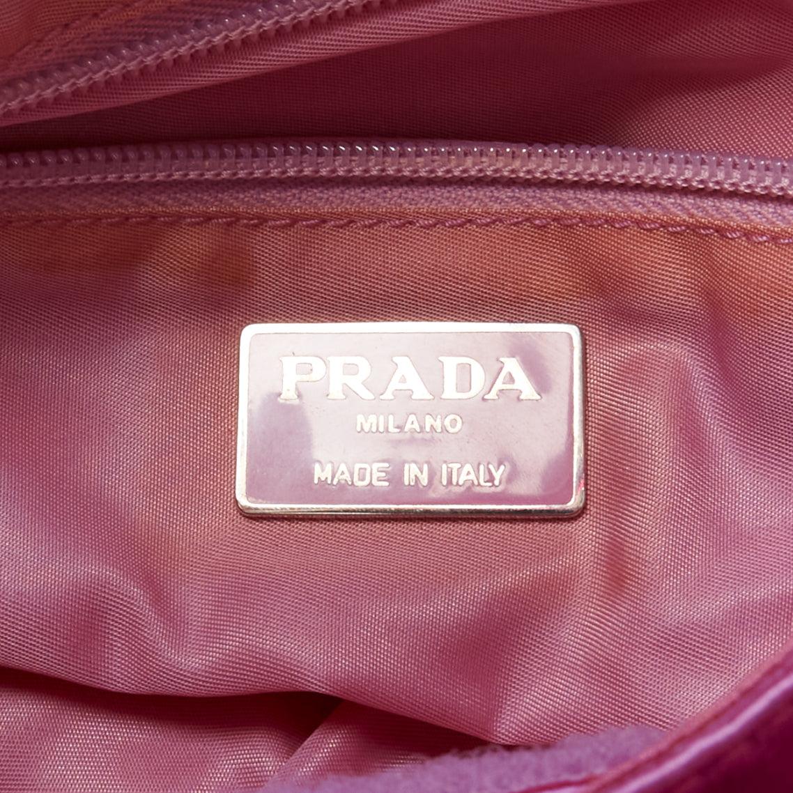 rare PRADA Vintage pink satin acrylic translucent top handle tote bag 6