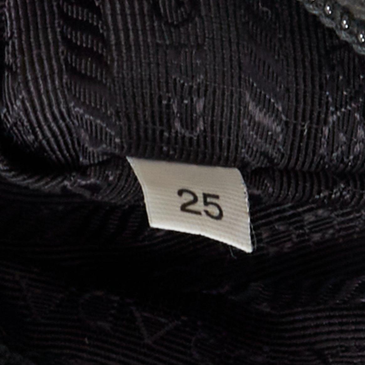 rare PRADA Vitello Vintage Twin Pocket aged leather crystal grommet tote bag 5