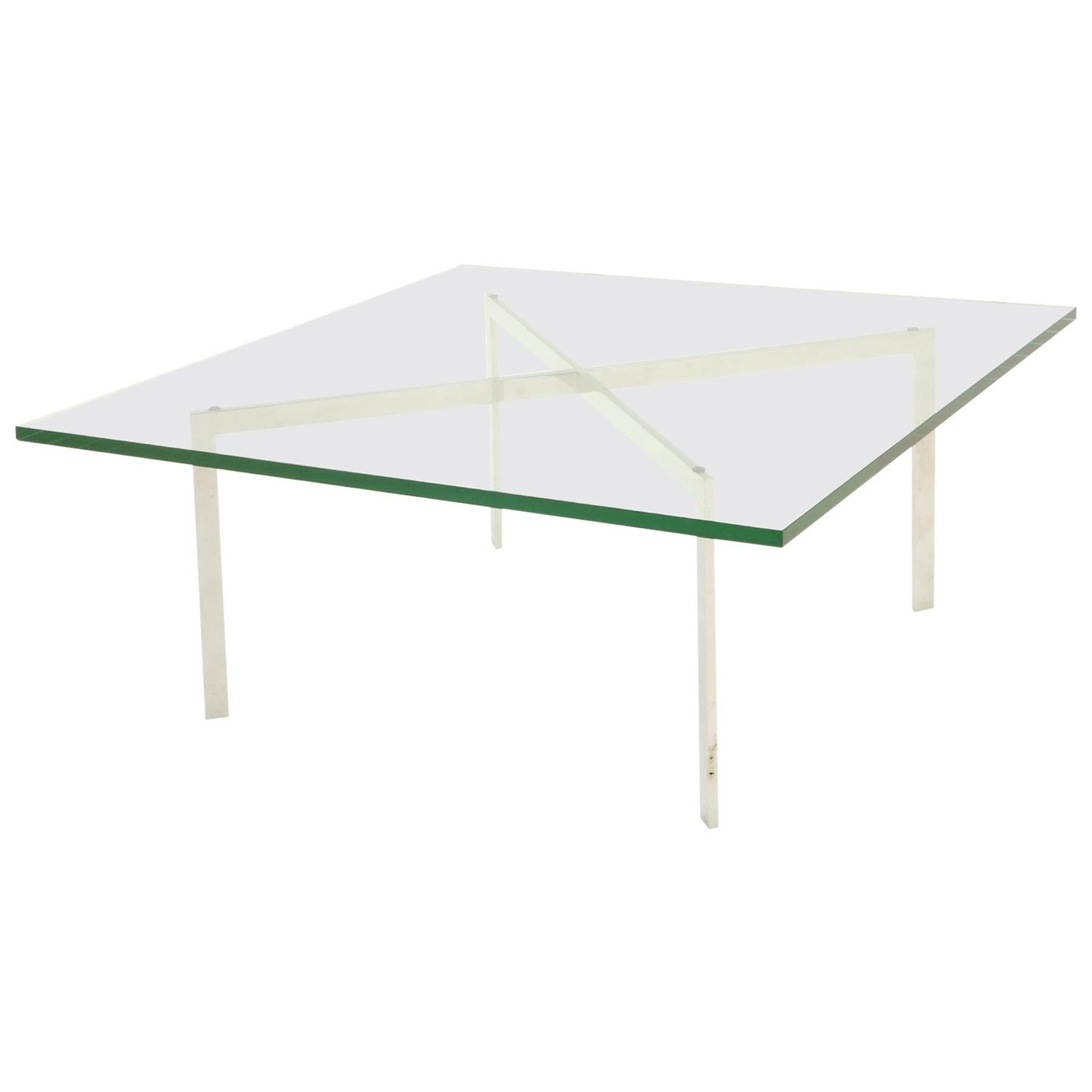 Rare Pre Knoll Production Barcelona Coffee Table By Mies Van Der Rohe