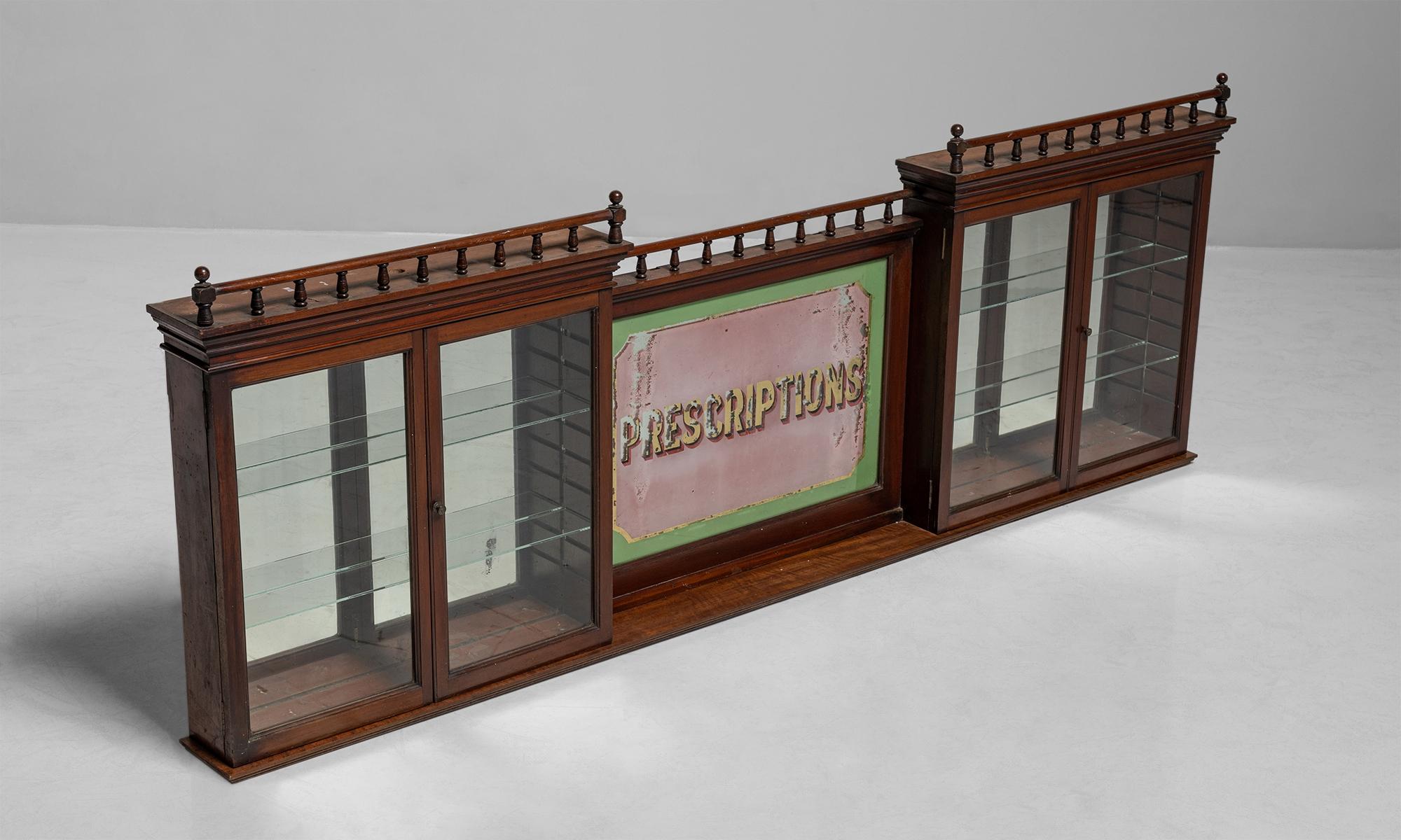 Rare “Prescriptions” cabinet

England circa 1900

Chemists cabinet originally made in England and later found in Holland. Constructed in Mahogany with original painted mirror.

Measures: 80.5”w x 6”d x 25.75”h.