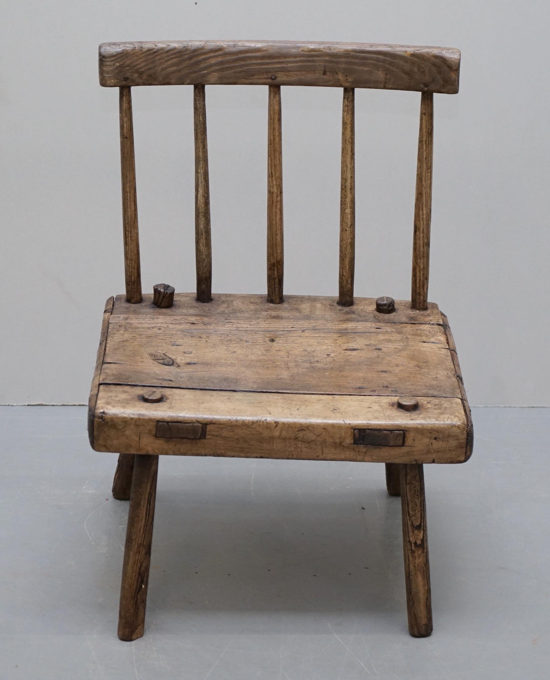 We are delighted to offer for sale this really quite lovely original circa 1820 Irish Famine chair in pine

A good looking and exceptionally decorative chair. All the timber is period correct and not replaced which is crazy for a 200+ year old