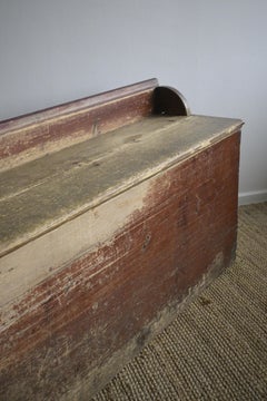 Rare Primitive Swedish bench, Fållbänk, cirka 1850
