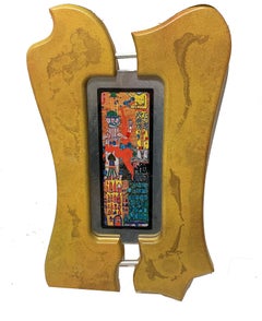 Rara impresión de Hundertwasser Marco amarillo, 1989