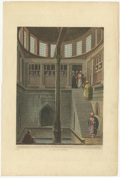 Rare tirage d'un Nilometer, une structure utilisée pour calculer les taxes en Égypte, 1802