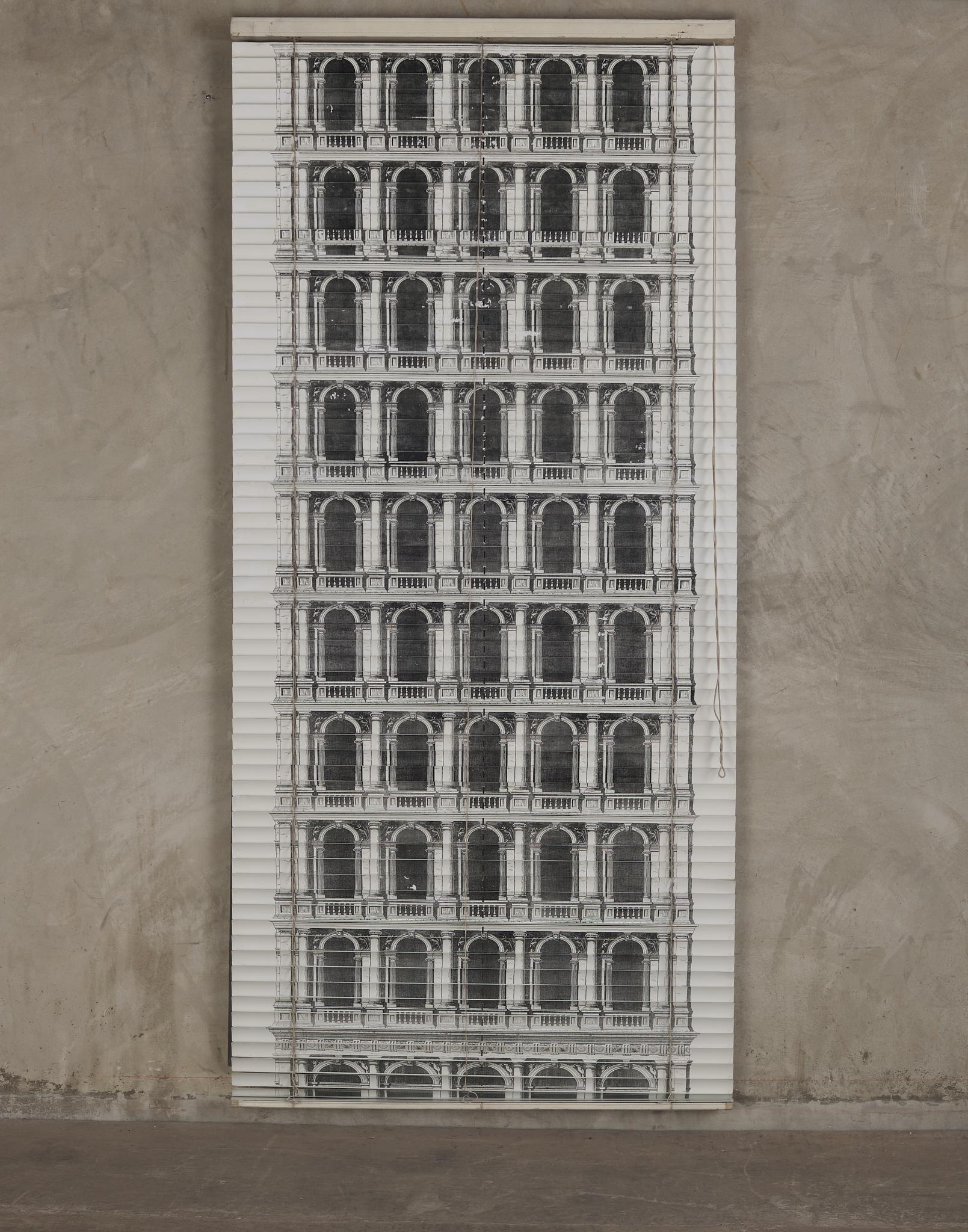This rare Fornasetti blind will make any room. It's a real stunner in person and retains Christies and Sothebys auction stickers.