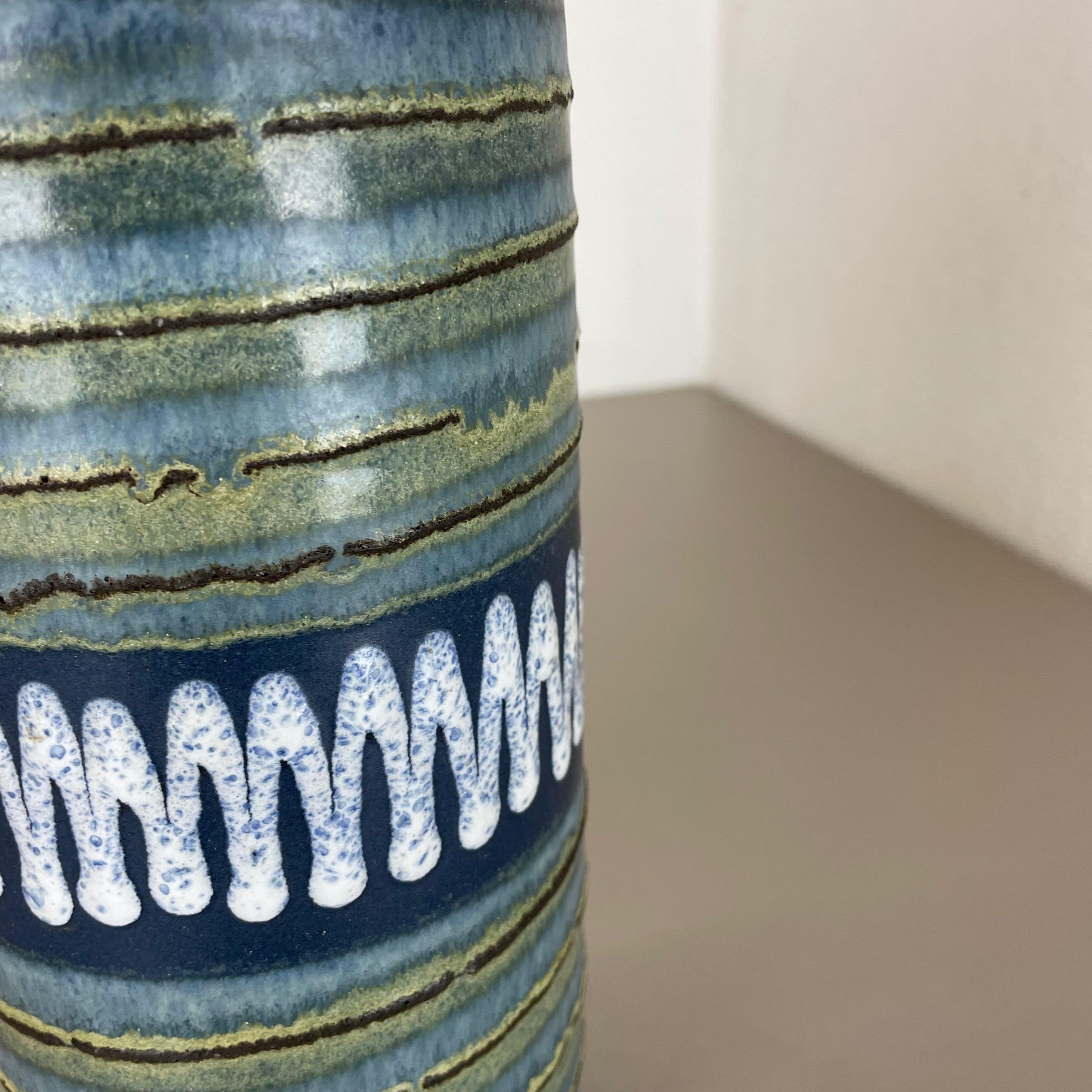 Rare vase « PROTOTPYE GLAZE » en lave grasse multicolore Scheurich, Allemagne WGP 1970 en vente 4