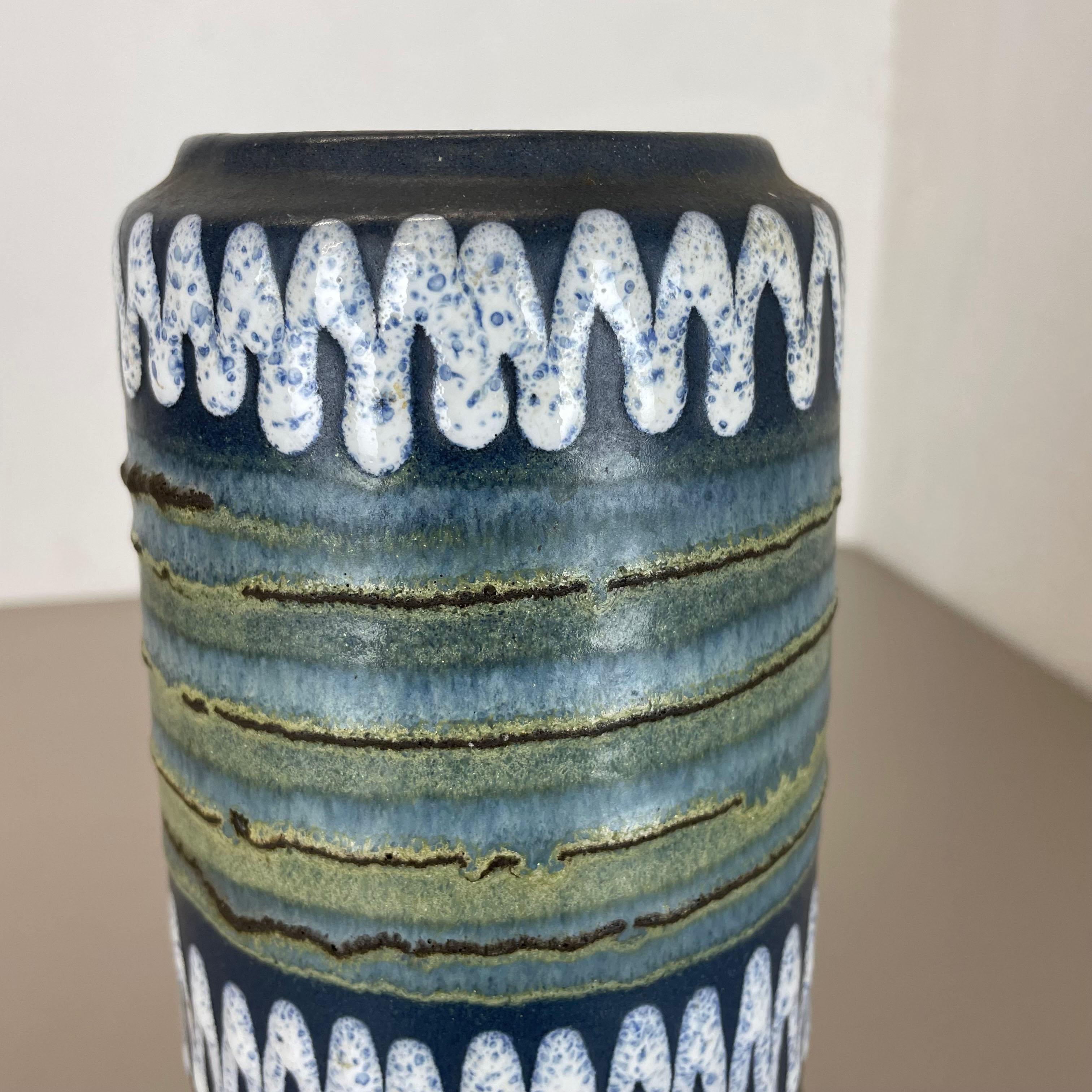 Rare vase « PROTOTPYE GLAZE » en lave grasse multicolore Scheurich, Allemagne WGP 1970 en vente 5