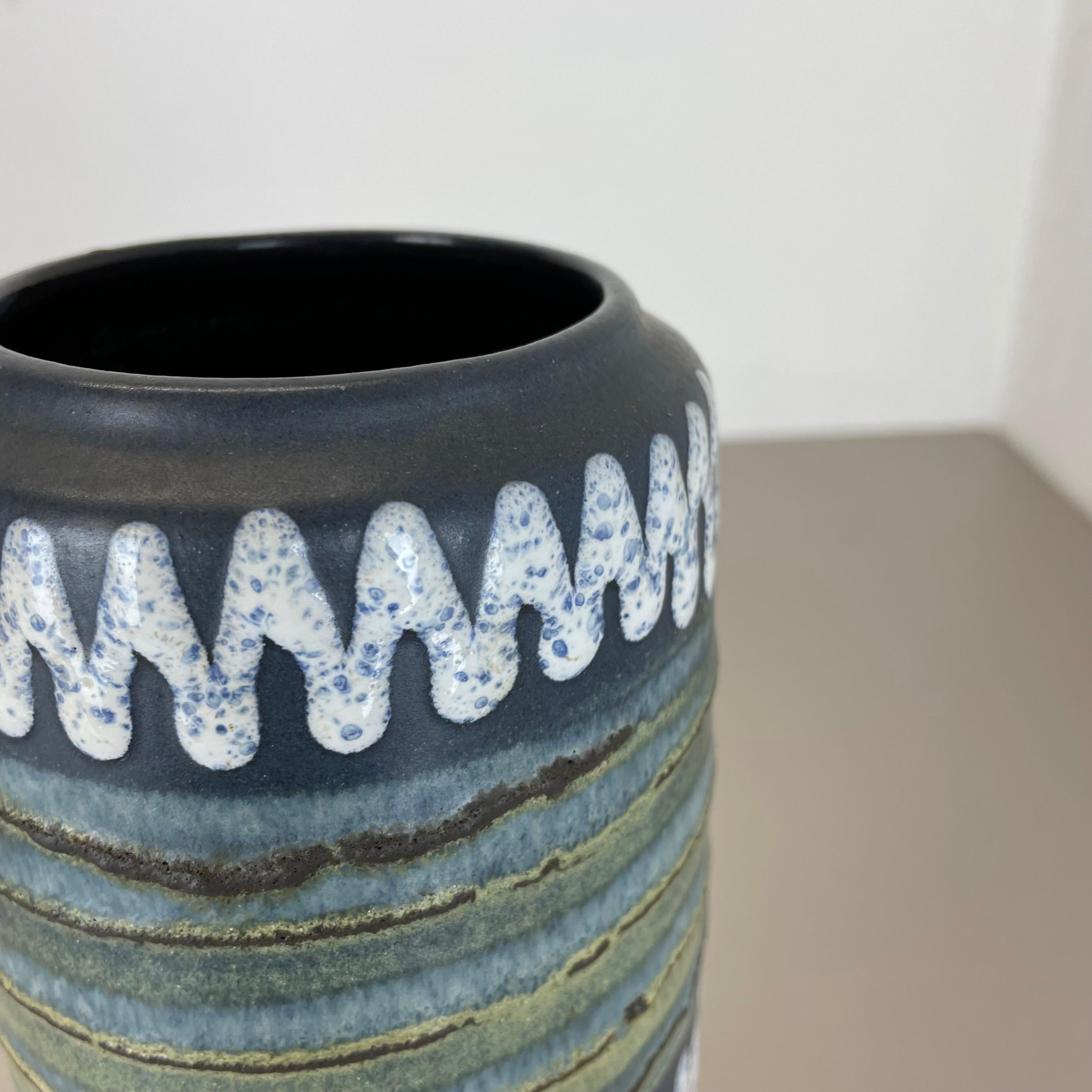 Seltene „PROTOTPYE GLAZE“ Fat Lava Mehrfarbige Vase Scheurich, Deutschland WGP 1970er Jahre (Keramik) im Angebot
