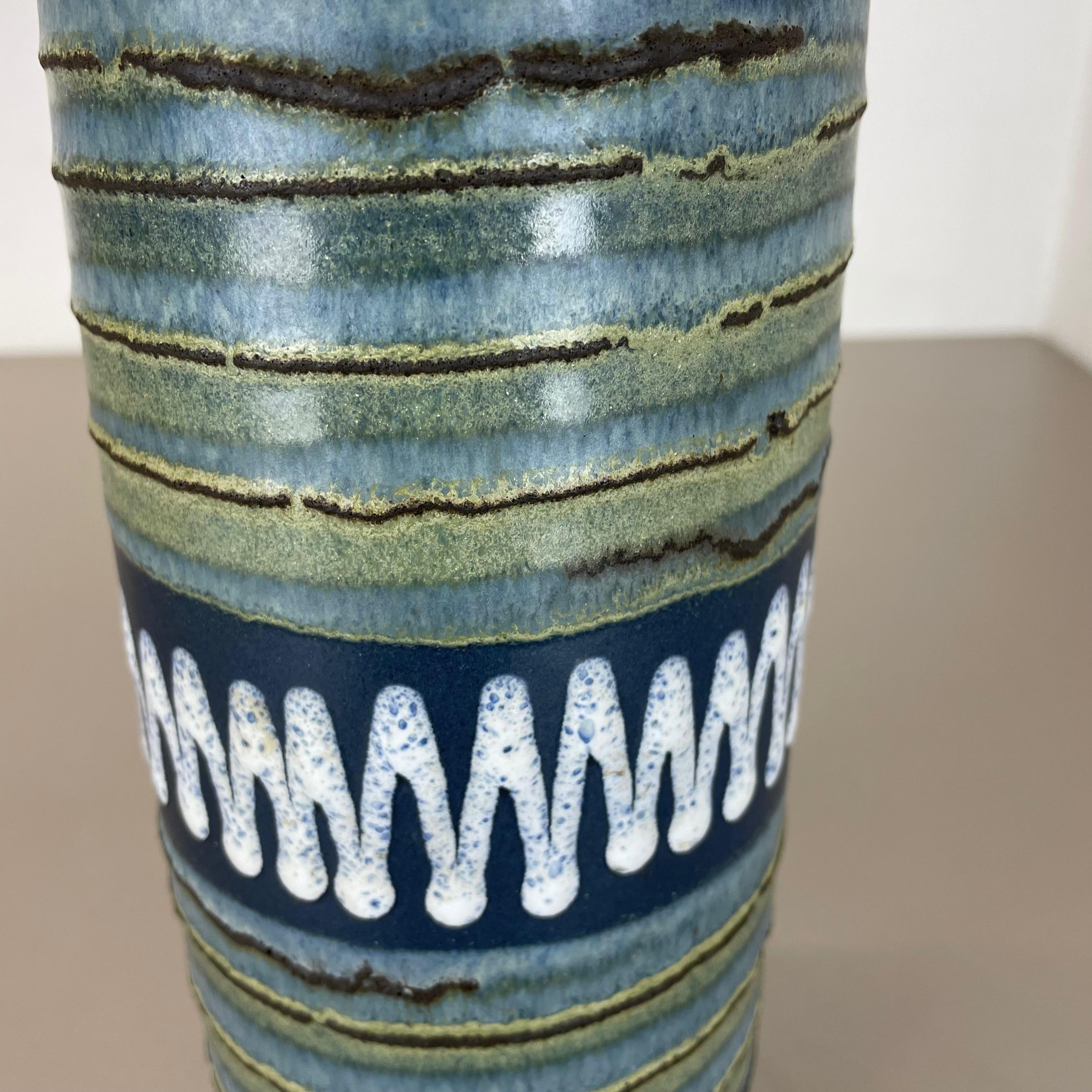 Céramique Rare vase « PROTOTPYE GLAZE » en lave grasse multicolore Scheurich, Allemagne WGP 1970 en vente
