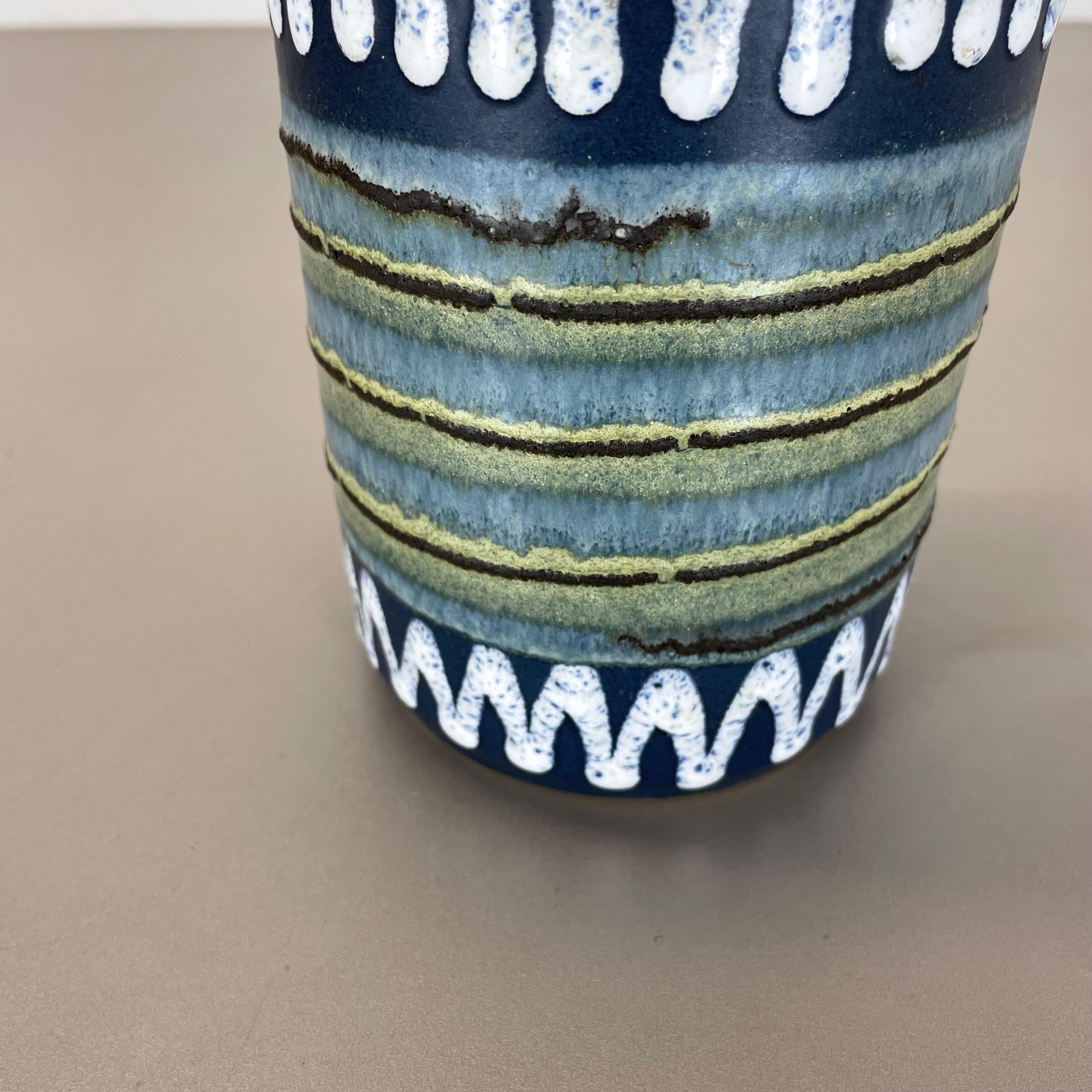 Rare vase « PROTOTPYE GLAZE » en lave grasse multicolore Scheurich, Allemagne WGP 1970 en vente 1