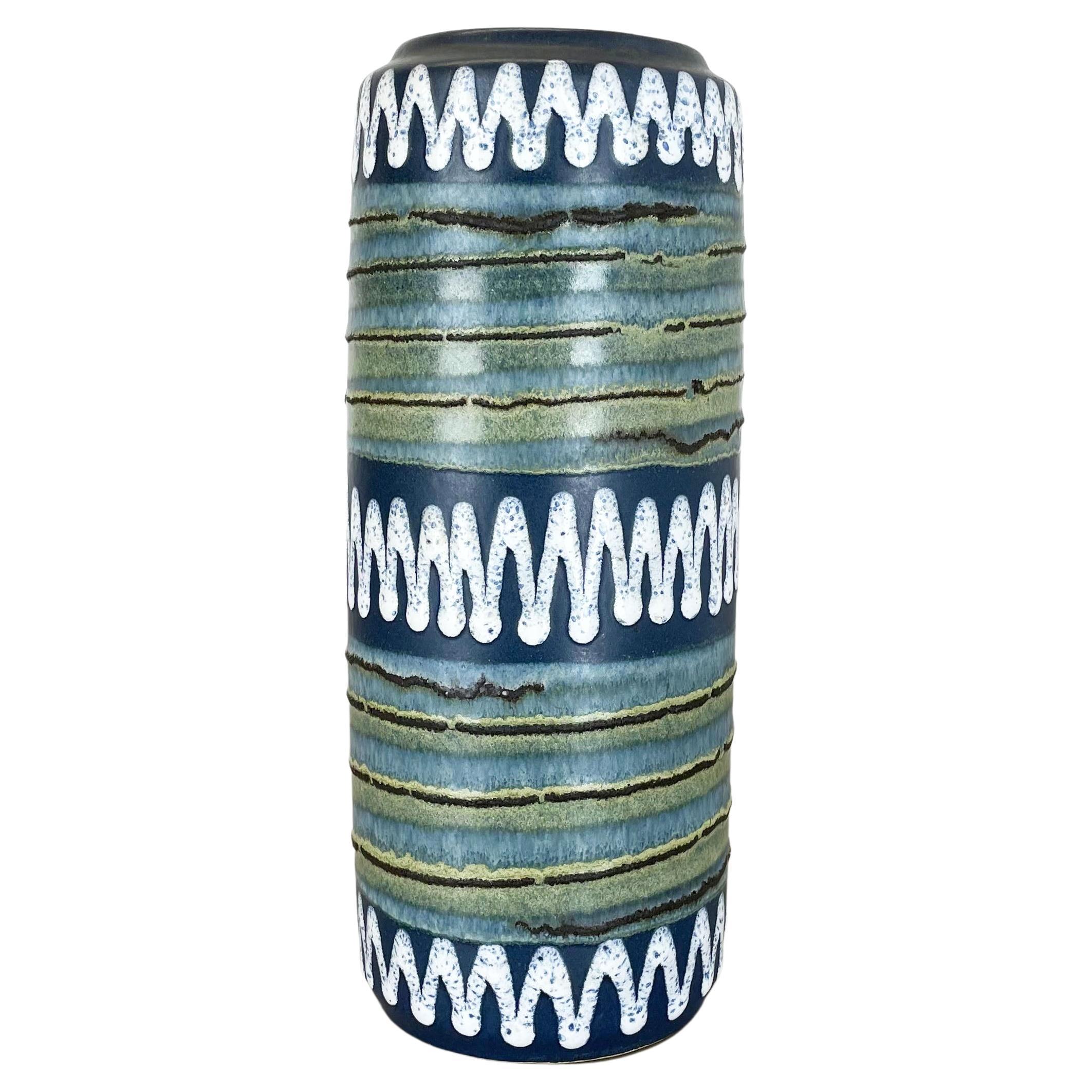 Raro vaso "PROTOTPYE GLAZE" in lava grassa multicolore Scheurich, Germania WGP anni '70
