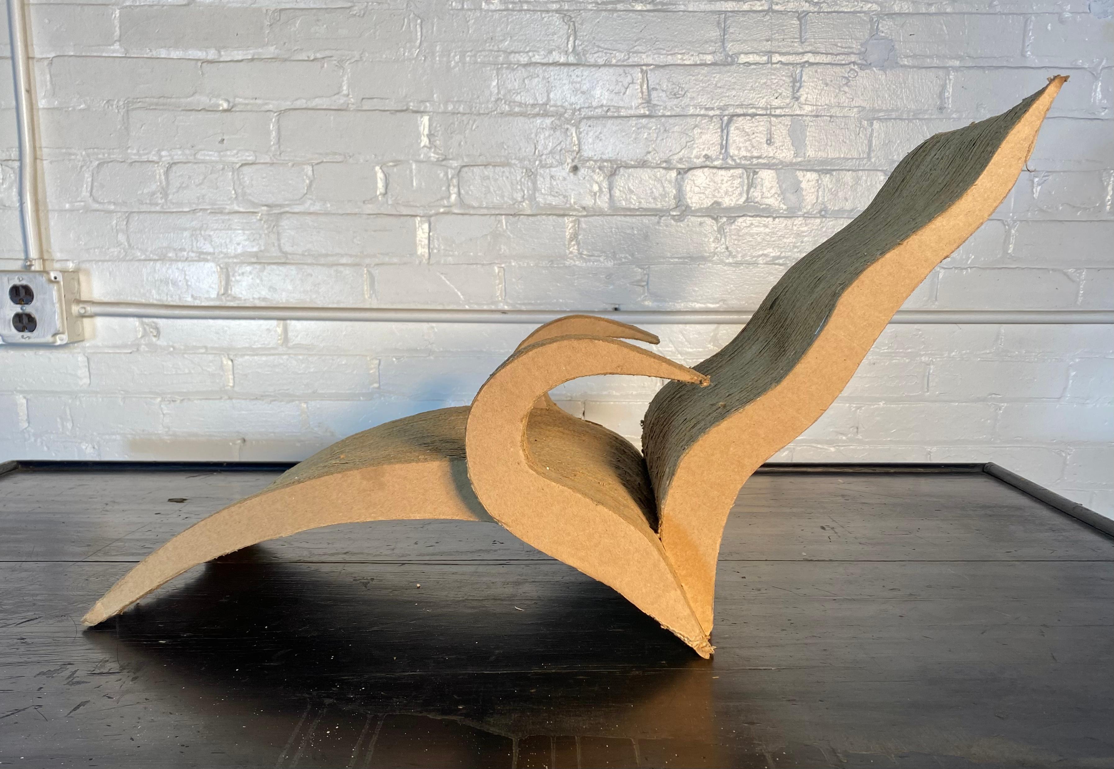 Rare Prototype / Maquette Cardboard Chaise Lounge by Joel Stearns  For Sale 4