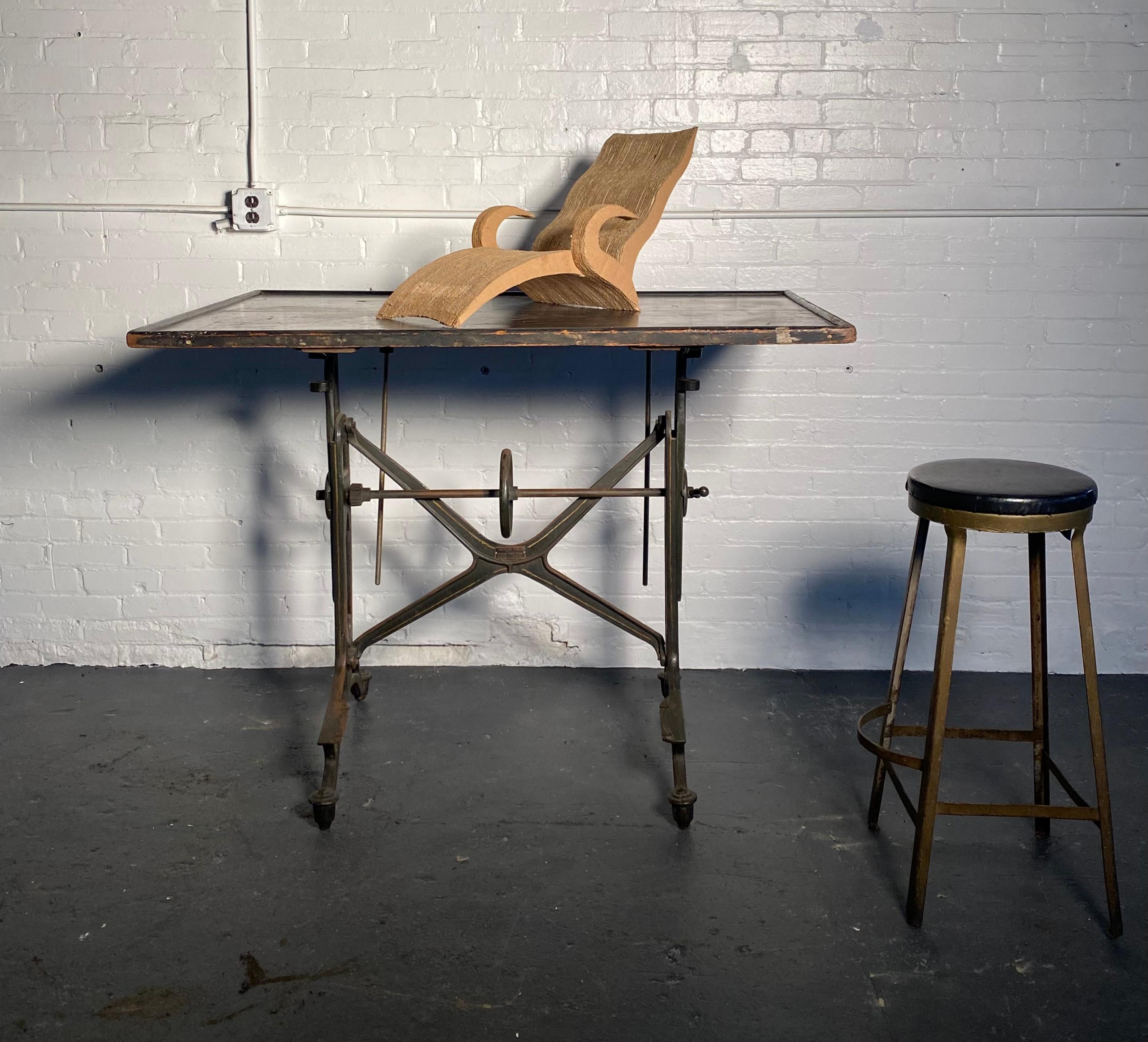  One of only eight made !! Cardboard Chaise Lounge designed and created by Joel Stearns, similar to one in the Lois Lambert Gallery..Amazing modernist sculpture.. 

,Joel Stearns, who at one time ran an art-publishing firm that produced cardboard